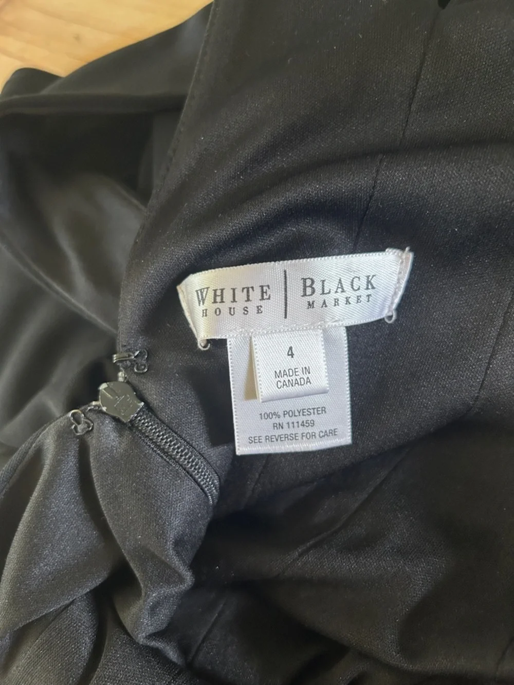 White House Black Market Black V-Neck Midi Dress - Picture 2 of 5
